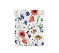 Flor Silvestre Amapola Crisantemo Margaritas, Squeeze Top Wallet Bolsa de Almacenamiento para Mujer Monedero pequeño Bolsa de Cambio