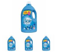 Flor - Suavizante para la ropa concentrado, aroma azul - 172 dosis (Paquete de 4)
