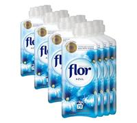 Flor - Suavizante para la ropa concentrado, aroma Azul, 78 dosis pack de 4, 1404ml x4 (Paquete de 4)