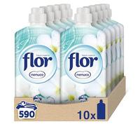 Flor - Suavizante para la ropa concentrado, aroma nenuco - Pack de 10, hasta 530 dosis