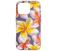 Flor Tropical Floral Hawaiana de Plumeria Carcasa para iPhone 16 Pro