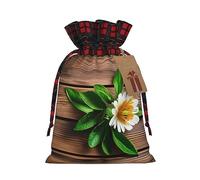 Flor verde azulado en tablón, 1 bolsa con cordón de 8.3 x 11.8 pulgadas, duradera y elegante, ideal para regalos personalizados de Halloween