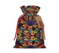 Flor vidrieras 4.7x 6.9 pulgadas gran capacidad regalo bolsa con cordón para su Halloween regalos preciosos 1 unids