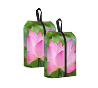 Flor y Capullo de Loto， Bolsas de Viaje para Zapatos (Paquete de 2), Bolsas Impermeables para Guardar Zapatos, Organizador de Zapatos para Viajes y hogar.