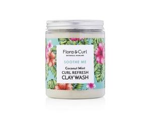 Flora And Curl Soothe Me Coconut Mint Curl Refresh Clay Wash 260g