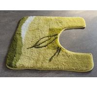 Flora Ceder Verde Alfombrilla De WC Con Corte 50x50cm.