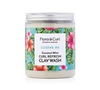 Flora & Curl Refresh Clay Wash Coconut Mint para cabello natural rizado y rizado 260g