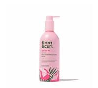 Flora & Curl Mascarilla hidratante de melaza de agua de rosas | Tratamiento intensivo de humedad con agua de rosas orgánica, melaza cruda, miel, raíz de malvavisco, aceite de aguacate y seda de avena
