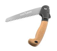 FLORA GUARD sierra plegable, hoja de sierra endurecida SK5 de 195 mm, sierra de ramas con empuñadura suave de TPR y bloqueo de seguridad, sierra de mano para poda de jardín o árboles, camping