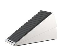 FlORA GUARD - Tope de puerta grande ajustable con resorte - Tope de puerta alto resistente para parte inferior de puerta, tope de puerta de 7.6 CM de acero inoxidable y goma, hecho para cualquier