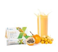 Flora LIV té frutal en polvo, sabor granadilla dulce para restablecer el equilibrio de la flora intestinal protege con good flora (Pack 07, Grandilla)