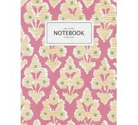 Flora Notebook - Pretty block print floral design - Pink Yellow Green - Paperback notebook - A4 - 8.5 x 11 inches: Beautiful A4 Notebook with Lined ... Pretty Floral Design with bright clear colors