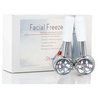 Floraison Rodillo de enfriamiento de hielo para la piel de la cara, bolas frías, acero inoxidable quirúrgico para masaje facial, cuello, ojos, tratamiento antienvejecimiento varitas