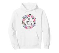 Floral 100 Year Old 100th Birthday Men Women 100 Years Loved Sudadera con Capucha