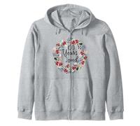 Floral 100 Years Loved 100th Birthday 100 Year Old Men Women Sudadera con Capucha