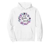 Floral 102 Years Old 102th Birthday Women's 102 Years Loved Sudadera con Capucha