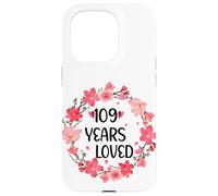 Floral 109 Years Loved Women 109 Years Old Cool 109th B-Day Carcasa para iPhone 15 Pro