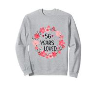 Floral 56 Years Loved Women 56 Years Old Cool 56th Birthday Sudadera
