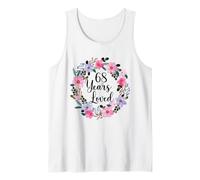 Floral 68 Year Old 68th Birthday Men Women 68 Years Loved Camiseta sin Mangas