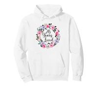 Floral 76 Year Old 90th Birthday Men Women 76 Years Loved Sudadera con Capucha