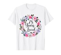 Floral 78 Year Old 78th Birthday Men Women 78 Years Loved Camiseta