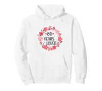 Floral 80 Years Loved Women 80 Years Old Cool 80th Birthday Sudadera con Capucha