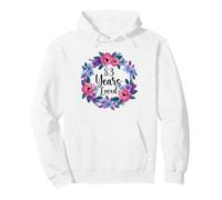 Floral 83 Year Old 83th Birthday Women Funny 83 Year Loved Sudadera con Capucha