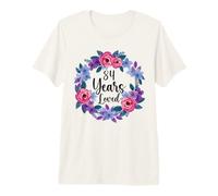Floral 84 Year Old 84th Birthday Women Funny 84 Year Loved Camiseta Premium