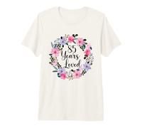 Floral 85 Year Old 85th Birthday Men Women 85 Years Loved Camiseta Premium