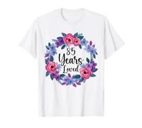 Floral 85 Year Old 85th Birthday Women Funny 85 Year Loved Camiseta