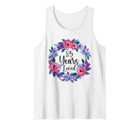 Floral 85 Year Old 85th Birthday Women Funny 85 Year Loved Camiseta sin Mangas