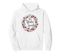 Floral 90 Years Loved 90th Birthday 90 Year Old Men Women Sudadera con Capucha