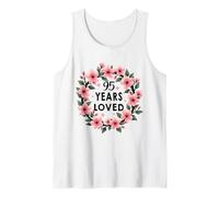 Floral 95 Year Old Loved 95th Birthday Women 95 Years Old Camiseta sin Mangas