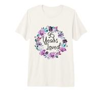 Floral 95 Years Old 95th Birthday Women's 95 Years Loved Camiseta Premium
