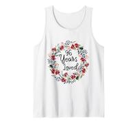 Floral 96 Years Loved 96th Birthday 96 Year Old Men Women Camiseta sin Mangas