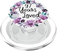 Floral 97 Years Old 97th Birthday Women's 97 Years Loved PopSockets PopGrip para MagSafe