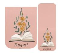 Floral Aesthetic Bookmarks For Women - Pu Leather Vintage Holder - Magnetic Bookmarks For Reading, Kids, Men, Teacher, Girls, Boys, Lovers, School, Workplace, Study, Journal, Planner, Notebook