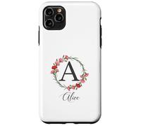 Floral Alice Nombre Flores Nombre Personalizado Alice Carcasa para iPhone 11 Pro MAX