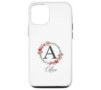 Floral Alice Nombre Flores Nombre Personalizado Alice Carcasa para iPhone 12/12 Pro
