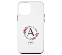 Floral Alice Nombre Flores Nombre Personalizado Alice Carcasa para iPhone 12 Mini