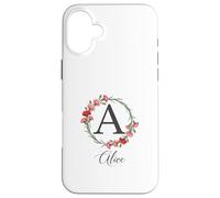 Floral Alice Nombre Flores Nombre Personalizado Alice Carcasa para iPhone 16 Plus