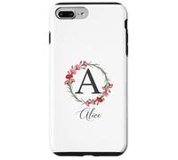 Floral Alice Nombre Flores Nombre Personalizado Alice Carcasa para iPhone 7 Plus/8 Plus