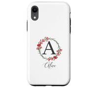Floral Alice Nombre Flores Nombre Personalizado Alice Carcasa para iPhone XR