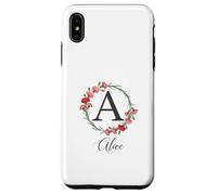 Floral Alice Nombre Flores Nombre Personalizado Alice Carcasa para iPhone XS MAX