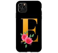 Floral Alphabet E Cute Initial Monogram Letter E Graphic Carcasa para iPhone 11 Pro Max