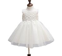 Floral Applique marfil 5 capas recién nacidos flores niña bautizo vestido 1232b blanco marfil Talla:18-24 meses