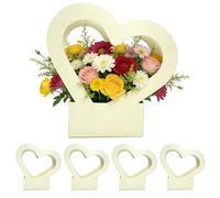Floral Bag 5-Piece Set - Waterproof Portable Foldable Flower Bags With Handles For Bouquets, Home Living Room Arrangement, Decoration, For Women, Girls, Wife, Mom, Parties, Special Occasions