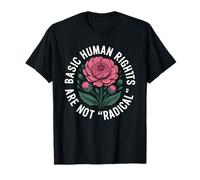 Floral Basic Human No Son Radicales Derechos Humanos Feminismo Camiseta