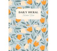 Floral Blue Aesthetic Colorful Cute Playful Notebook Black and White Minimalist Daily Prompt Journal Diary: SmirchS Press 8.5"*11" 120 Pages