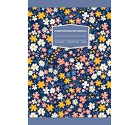Floral Blue Pattern Composition Notes: Little Flower Notebook Journal for Girls Teen Women to School or Work